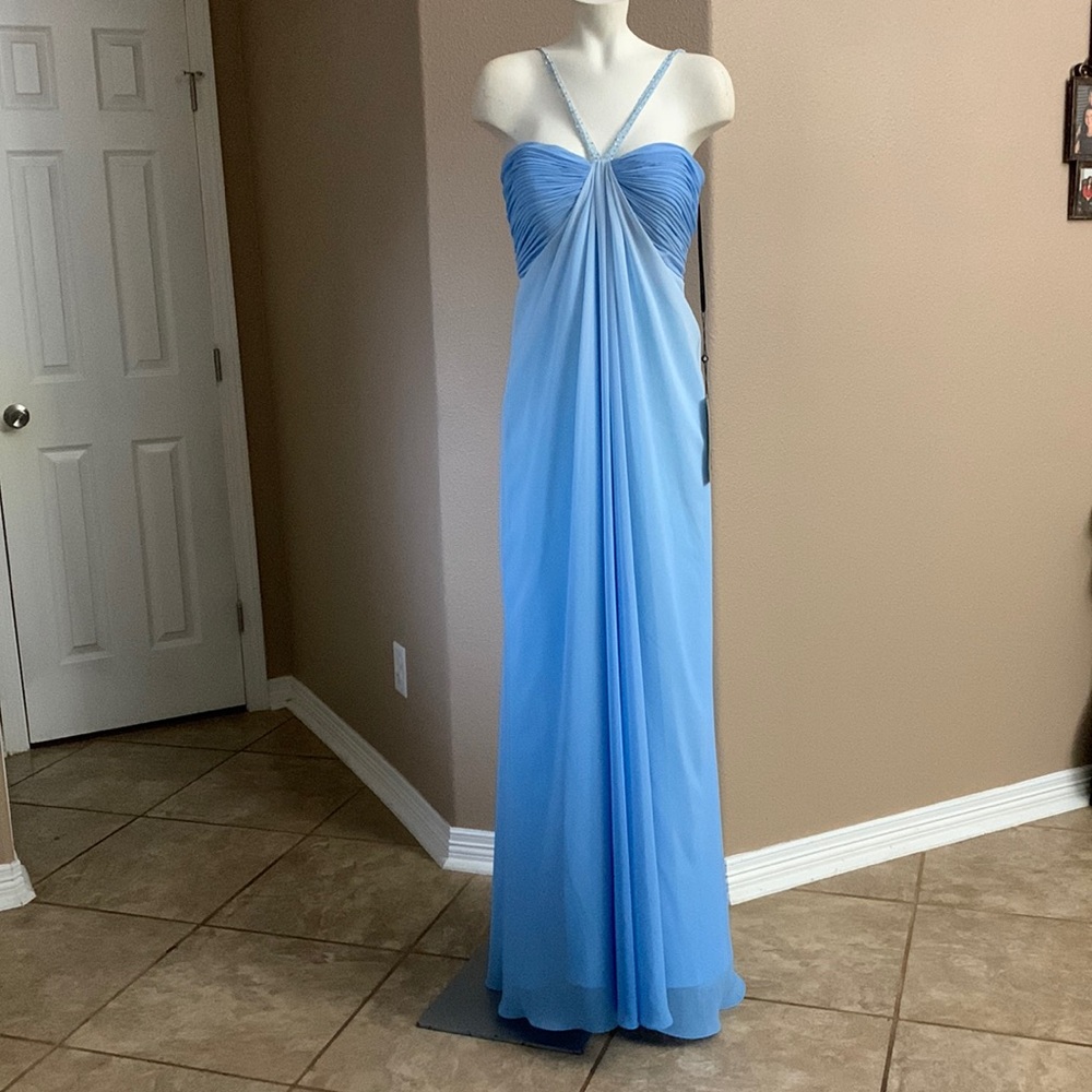 Light blue gown